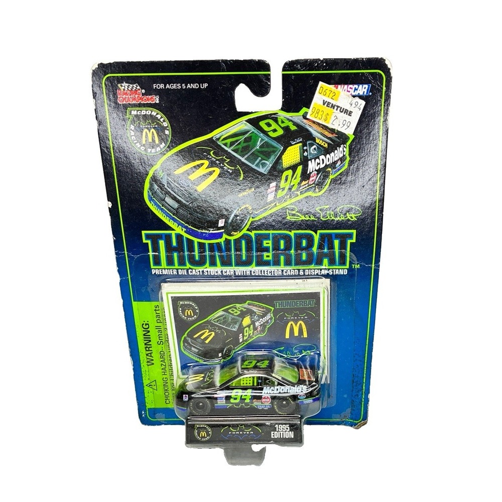 1995 Racing Champions #94 Bill Elliott Thunderbat McDonald's Batman 1:64 NASCAR